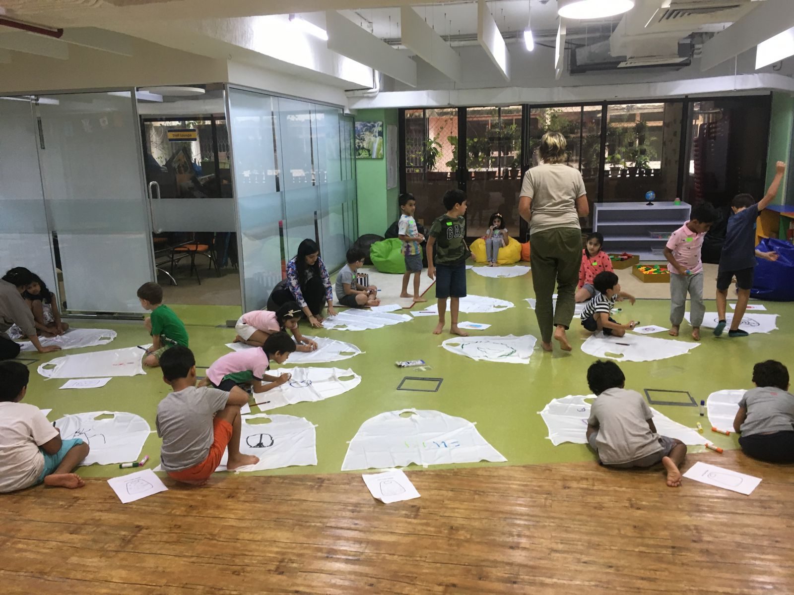 Children in India designing their own cape
